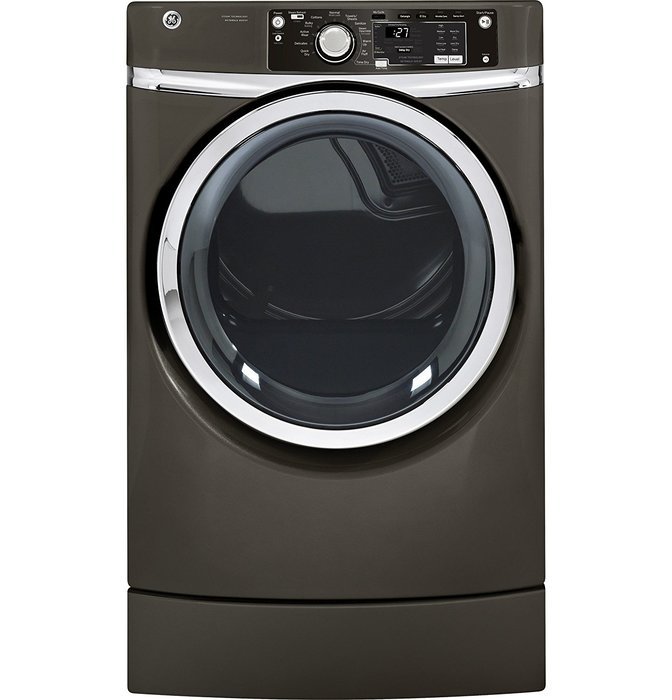 GE GFDR275GHMC RightHeight Design 8.1 Cu. Ft. Metallic Carbon With Steam Cycle Gas Dryer