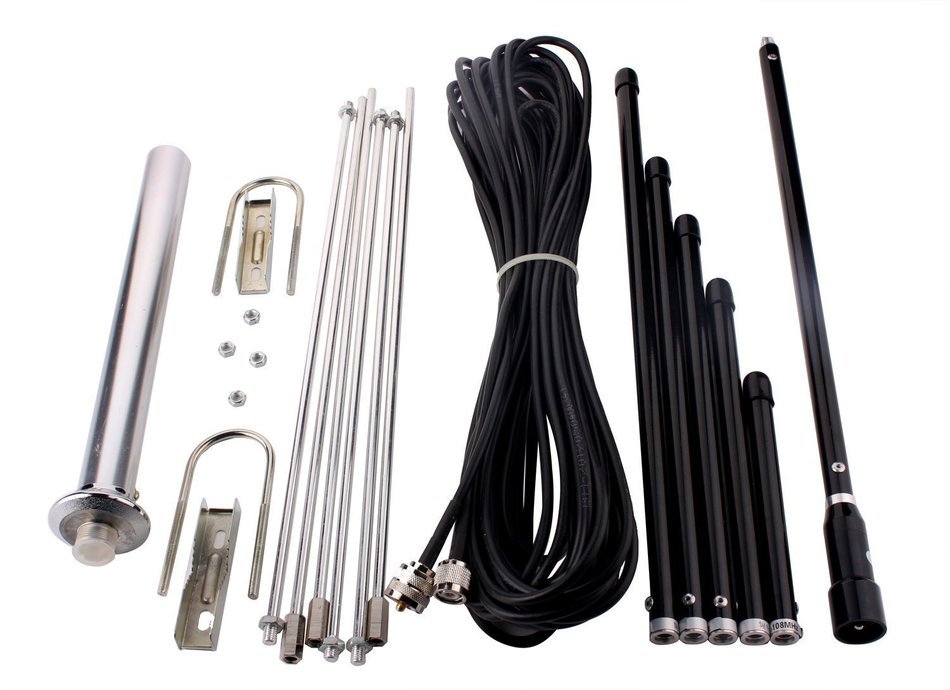 Zowaysoon 1/4 Wave Professional GP Antenna for 5W-100W Fm Transmitter 88-108MHZ BNC N6