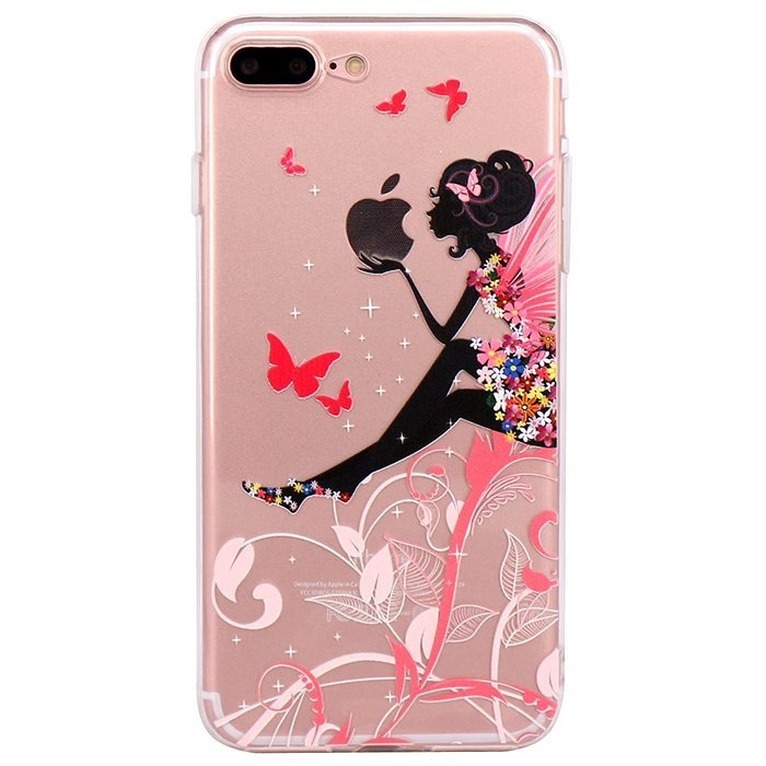 iPhone 7 Plus Case, PHEZEN Clear Soft TPU Protective Case Back Cover with Beautiful Cherry Blossom Flower Series... N8
