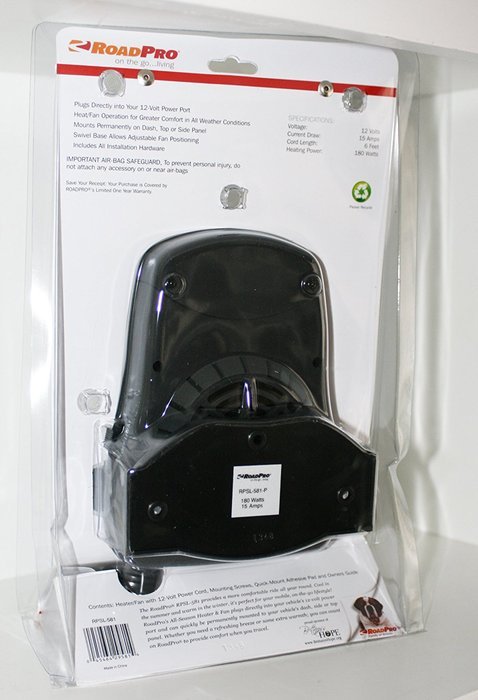 Road Pro Model RPSl-581 12 Volt "All Season" Heater/Fan with Swivel Base