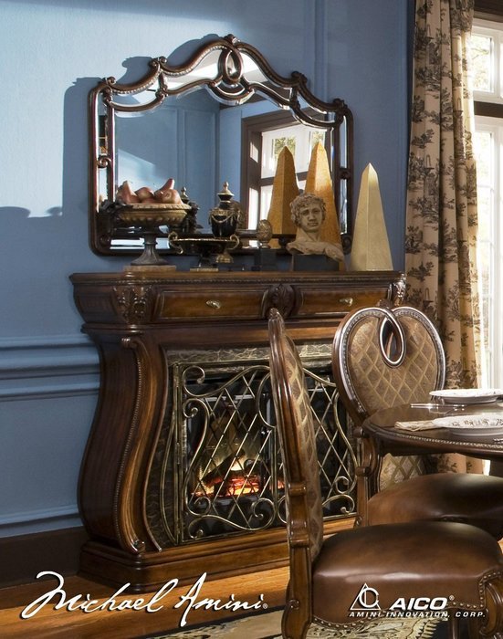 AICO Furniture Sovereign Fireplace with Swing Doors AI-57220-51