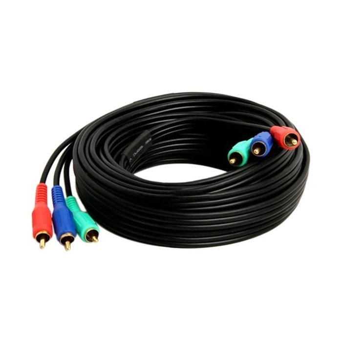 Cmple - Component Video Cable 3-RCA Gold HDTV RGB YPbPr -25 FT N3