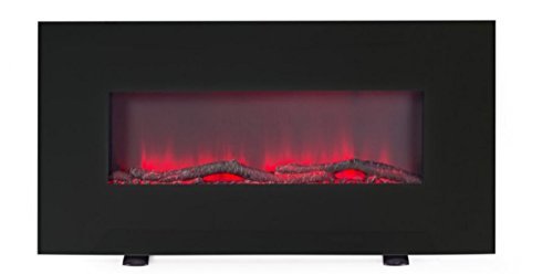 Electric Fireplace Wall Mount,Wall Heater 42 in. LED Wall Fireplace , Color Black, 10 Flame-Warm Up Any Decor...