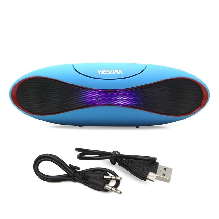 WESDAR Portable Wireless Stereo Bluetooth Speaker with LED Lights, Compatible with all Bluetooth Devices Bl-049 N7