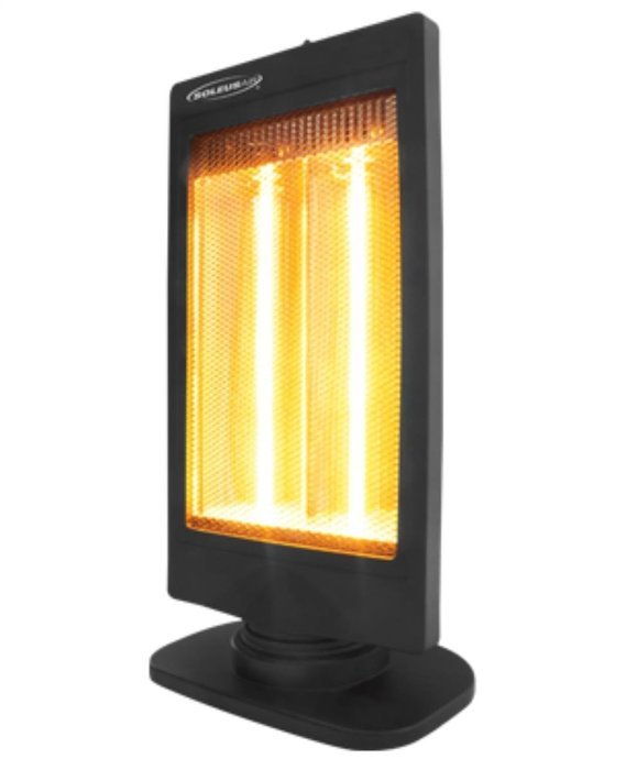 Soleus Air HE08-R3-21, Oscillating Reflective Heater, Black