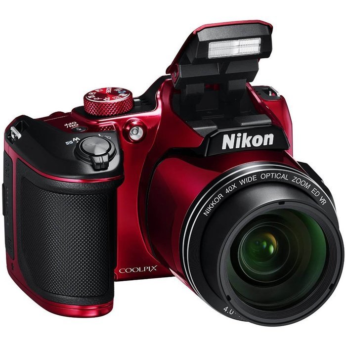 Nikon COOLPIX B500 16MP 40x Optical Zoom Digital Camera with wifi - Red (Certified Refurbished) N3