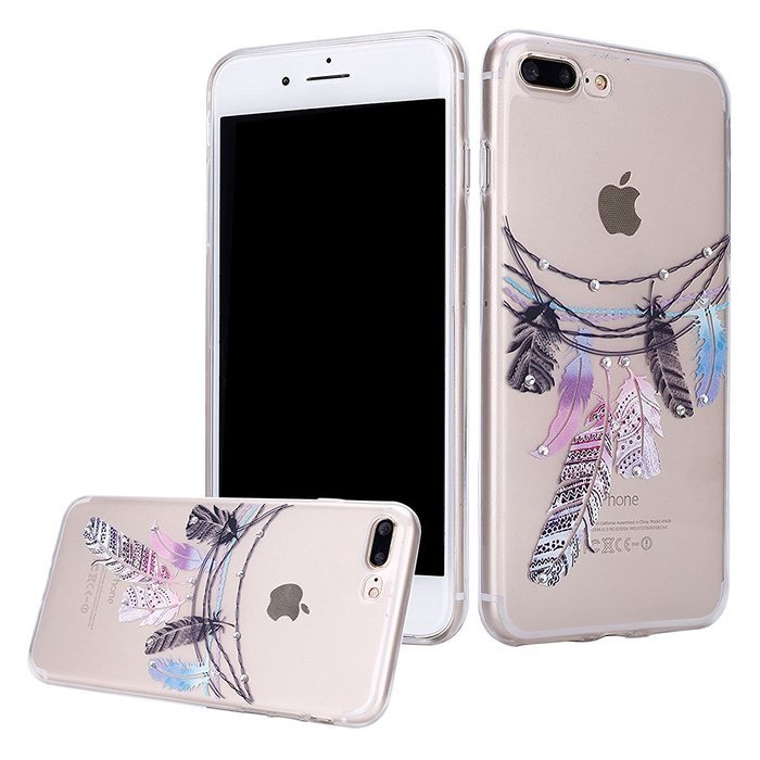 iPhone 7 Plus Case, PHEZEN Clear Soft TPU Protective Case Back Cover with Beautiful Cherry Blossom Flower Series... N10