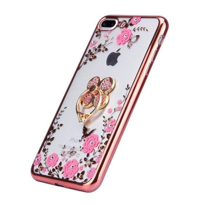 iPhone 7 Plus Case, PHEZEN Clear Soft TPU Protective Case Back Cover with Beautiful Cherry Blossom Flower Series... N13