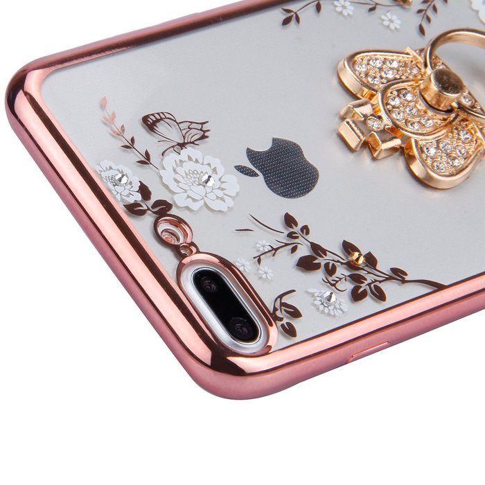 iPhone 7 Plus Case, PHEZEN Clear Soft TPU Protective Case Back Cover with Beautiful Cherry Blossom Flower Series... N15