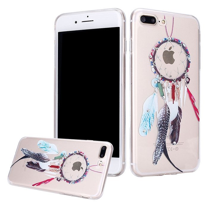 iPhone 7 Plus Case, PHEZEN Clear Soft TPU Protective Case Back Cover with Beautiful Cherry Blossom Flower Series... N18
