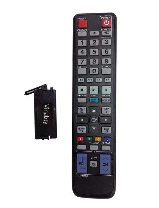 VINABTY New Replaced REMOTE AK59-00104R fit for SAMSUNG BD-C6500 BD-C5500 BD-D6500/ZA BD-D6100C/ZA BD-P1580 BD-P1590M... N2