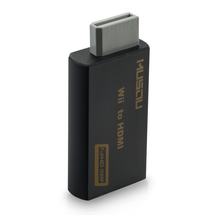 Musou WII TO HDMI Converter 720P 1080P HD Output Upscaling Adapter,black N2