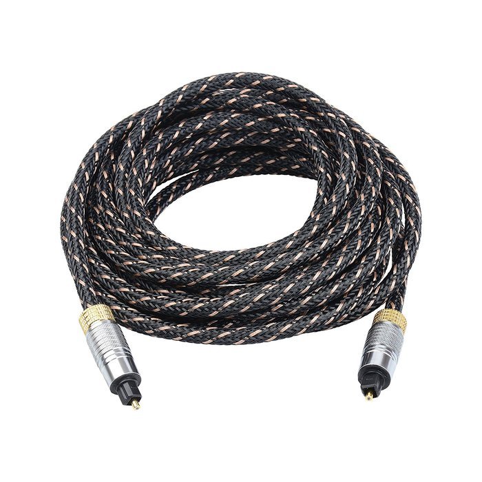 BuyCheapCables&reg; (20 Feet) Premium Slim Braided Jacket Toslink Digital Optical Audio Cable with Gold Plated Metal... N4