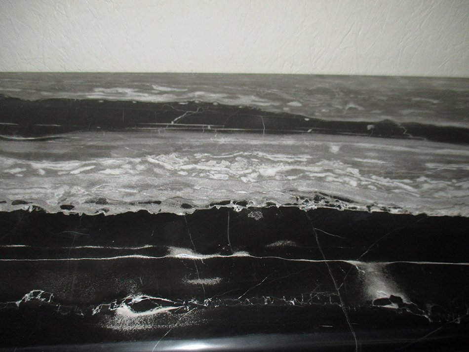Black and White Polished Marble Fireplace Surround FPS-01