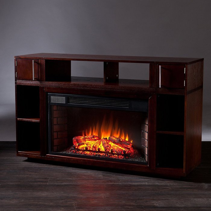 Southern Enterprises Henley Media Console Fireplace - Espresso