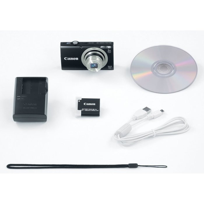 Canon PowerShot A2300 16.0 MP Digital Camera with 5x Optical Zoom (Silver) N5