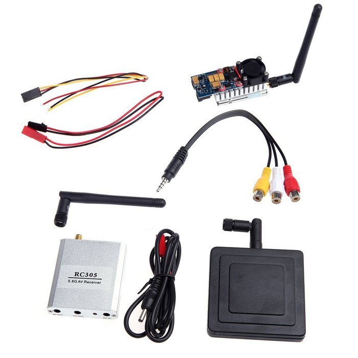 Docooler 5.8Ghz 8CH AV RC305 Receiver Wireless 5.8G 500mW Transmitter 11db Aerial Panel FPV Transmission Set N5