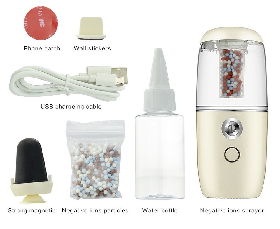 Winkeyes Negative Ion Sprayer Replenishment Spray Quiet Portable USB Cool Mist Water Humidifier Mini Atomization... N2