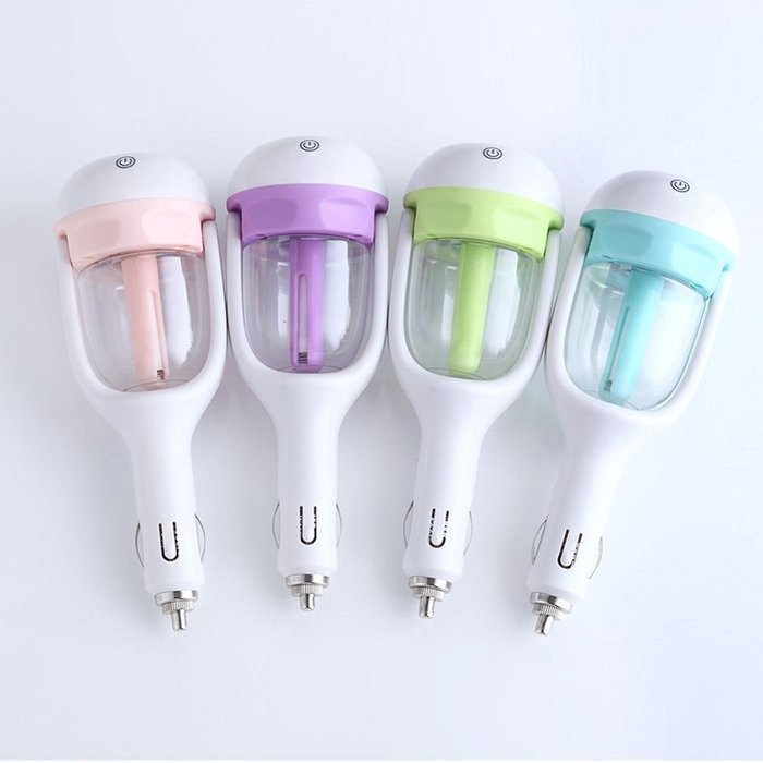 Teanfa Car Air Humidifier Car Charger Port Mini Travel Portable Cool Mist Ult...