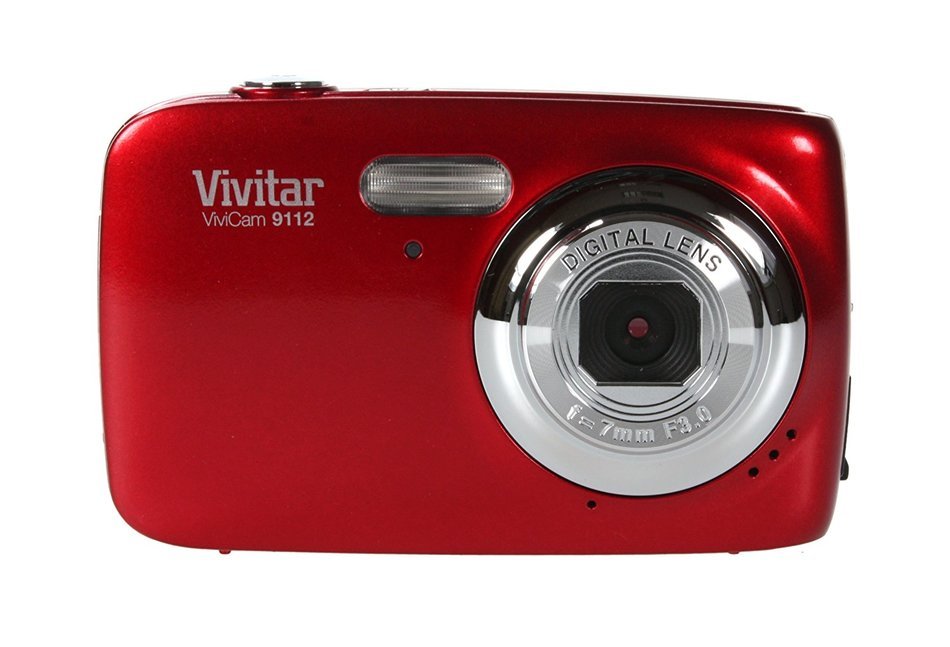 Vivitar 9112 4X Digital Zoom 9.0 MP Red Digital Camera N2