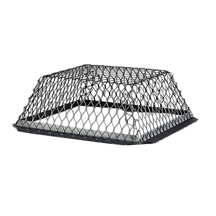 HY-C RVG1616G Galvanized Black Roof VentGuard with Wildlife Exclusion Screen, 16" x 16" x 6"