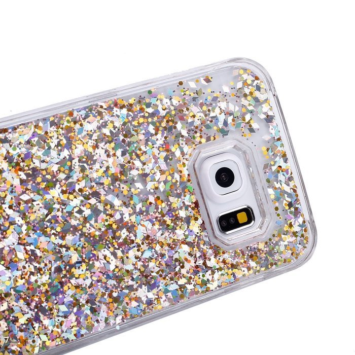 Galaxy S6 Edge Case,Galaxy S6 Edge Liquid Cover,PHEZEN Christmas Tree Santa Claus Design Cool Quicksand Moving...