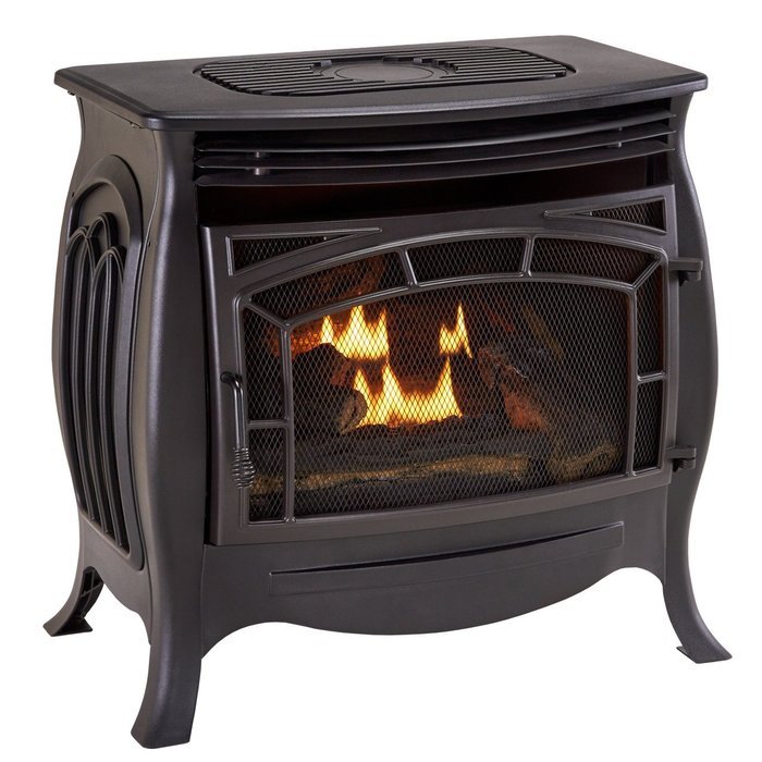 Duluth Forge Dual Fuel Vent Free Gas Stove - Model FDSR25, Matte Finish, Remote Control
