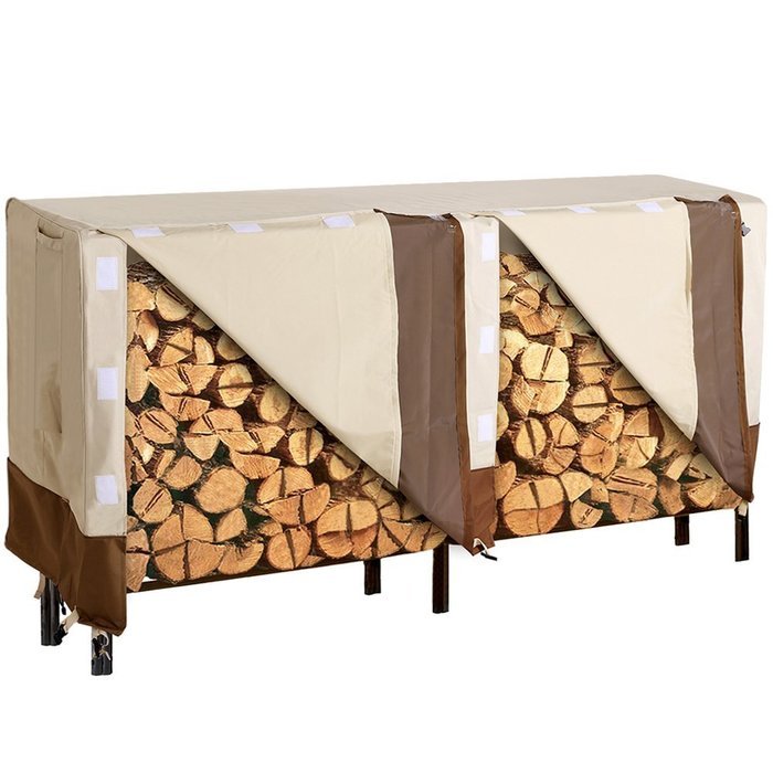 SONGMICS Heavy Duty Log Rack Cover Waterproof Firewood Cover UGLC96M