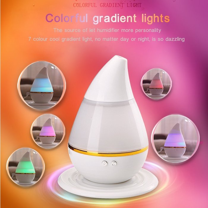 BIAL EX Mini Ultrasonic Humidifiers Cool Mist Humidifiers for Home Office Babyroom, 7 Colors Changing, USB Powered...