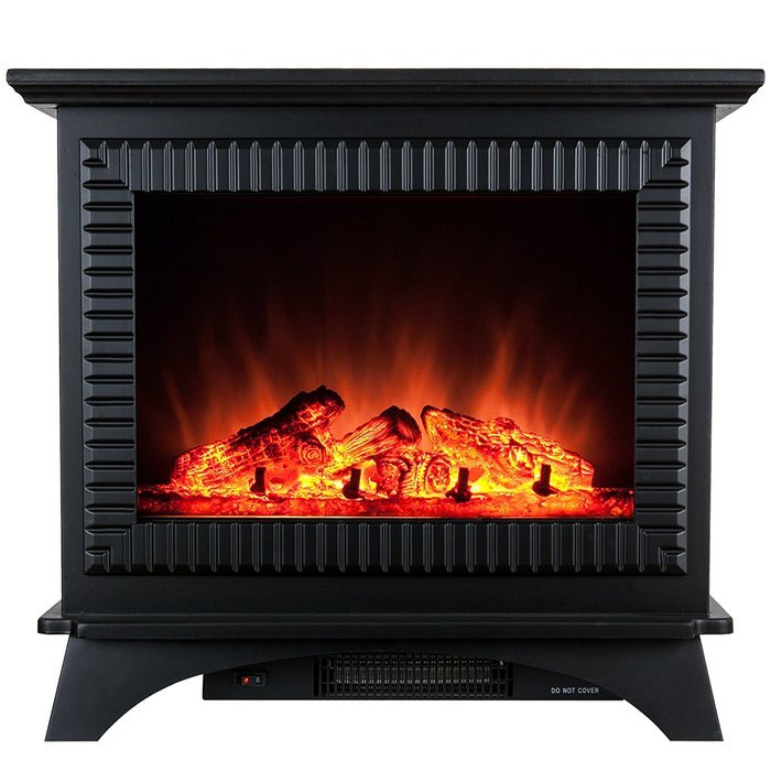 AKDY 27" Modern Freestanding Portable 2 Setting Tempered Glass 5200 BTU 1500W Adjustable Electric Heater Fireplace... N6
