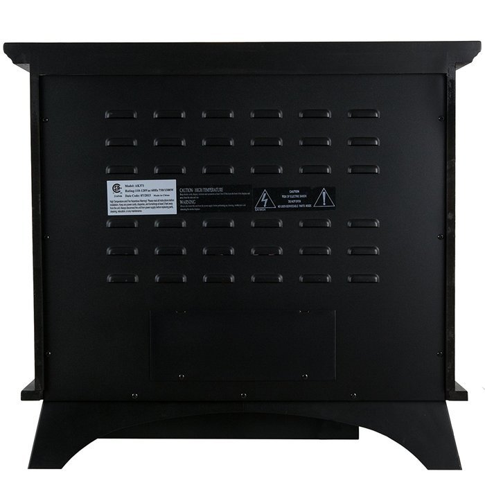 AKDY 27" Modern Freestanding Portable 2 Setting Tempered Glass 5200 BTU 1500W Adjustable Electric Heater Fireplace... N8