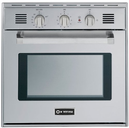 Verona VEBIG24E 24" Black Gas Single Wall Oven
