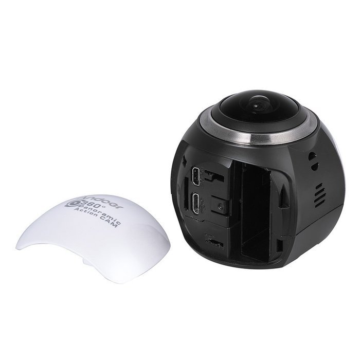 Andoer 360 Degree Wifi 2448P 30FPS 16M Fisheye Film Source Panorama Camera for Virtual Glasses VR Action Sports... N22