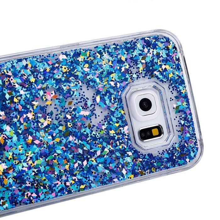 Galaxy S6 Edge Case,Galaxy S6 Edge Liquid Cover,PHEZEN Christmas Tree Santa Claus Design Cool Quicksand Moving... N4