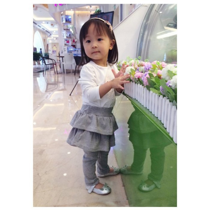 Spritech(TM) Baby Girls New Fashion Add Wool Winter Pure Cotton Layered Dress Tutu Dress Gray