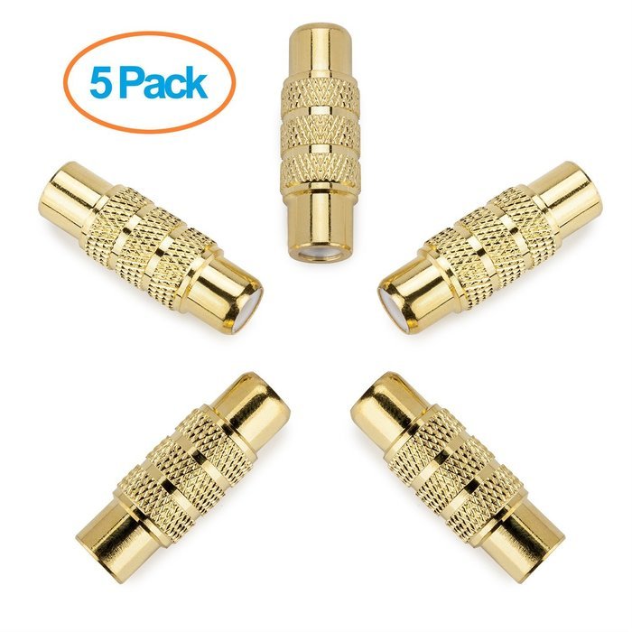 Aurum Cables 10 Pack RCA Female to Female Coupler Jack Adapter N3