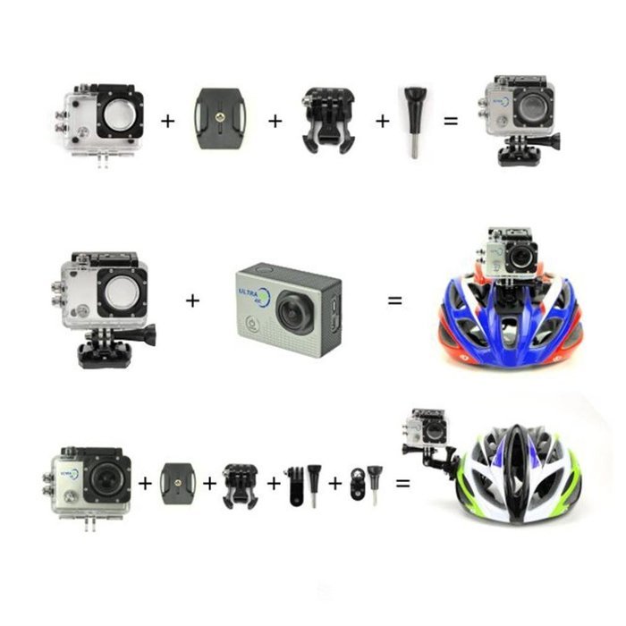 Boddenly Pro5000 14-megapixel HD Wifi 4k 170&deg; Wide Angle LensWaterproof 30 m Sports Action Camera Kit forHiking... N6