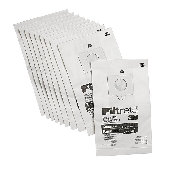 3M Filtrete Kenmore Panasonic Style C-5 and C-18 Micro Allergen Vacuum Bag (Set of 10)