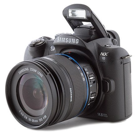 Samsung NX10 - Digital camera - prosumer - 14.6 Mpix - With 18-55mm Lens - supported memory: SD, SDHC - black