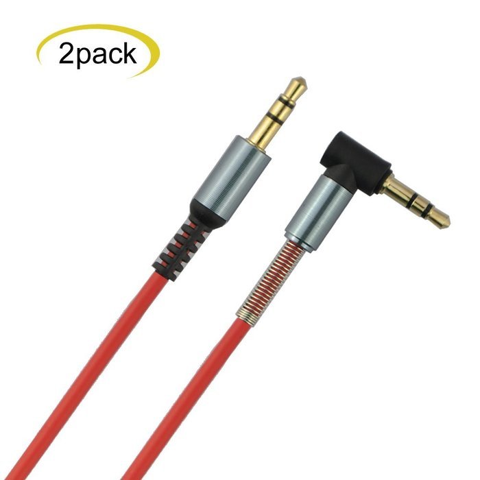 Seadream 2PACK 6 inch 3-Pole 3.5mm Male Right Angle to 3.5mm Female Stereo Audio Cable Headset Extension Cable... N12