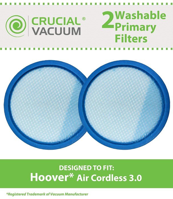 2 Hoover Air Cordless 3.0 BH50140 Washable & Reusable Pre Filters, Designed & Engineered by Crucial Vacuum