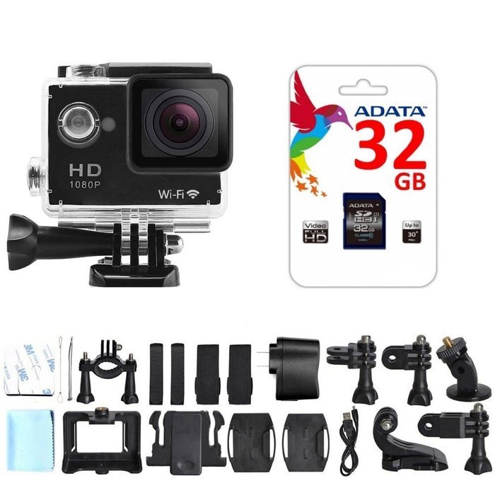 Best Waterproof Action Camera with 32 GB Micro SD HC Memory Card Large 2 Inch Display, Wide 170 Degree Angle Lens... N3