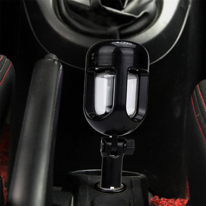 Elaco Auto Mini Car Humidifier Air Purifier Freshener Travel Car Portable (Black) N2