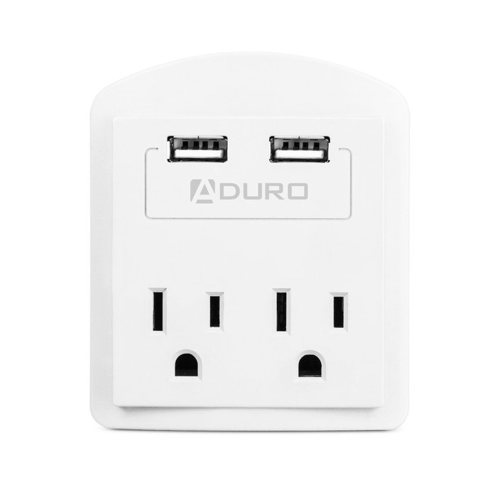 Aduro&reg; SURGE Travel Size Power Portable Mini 300 Joules Protector Multi Port Charging Station Hub with 2 Outlets... N10