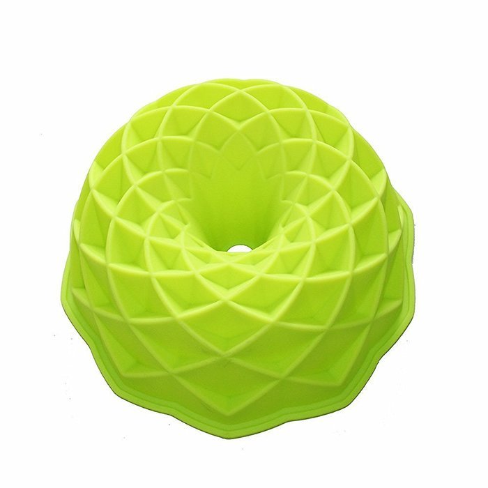 X-Haibei Jubilee Bundt Cake Pan Bread Gelatin Jello Baking Silicone Mold Dia. 8.3inch