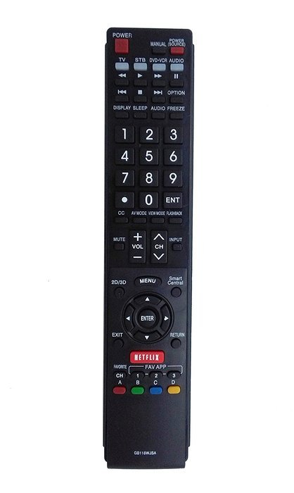 New VINABTY Replacd Remote Controller GB118WJSA fit for Sharp tv LC52LE640 LC40LE835ULC46LE540U LC42LE540U LC52LE640U... N2