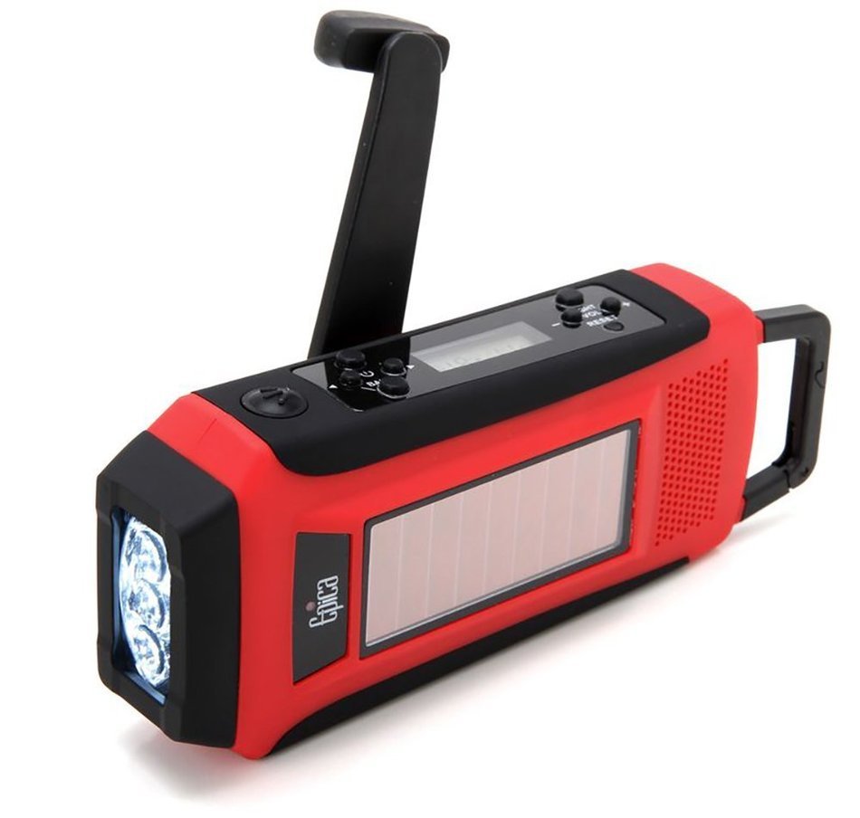 Epica Digital Emergency Solar Hand Crank AM/FM/NOAA Radio, Flashlight, Smartphone Charger with NOAA Certified... N4