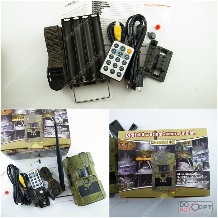 ScoutGuard/BolyGuard MG882K-8M Black IR Wireless MMS/GPRS Long Range Solar Panel Scouting Hunting Game Camera N5
