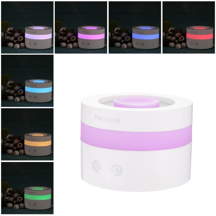homgeek LED changing colors Aroma Oil Diffuser Ultrasonic Humidifier with Adaptor & USB
