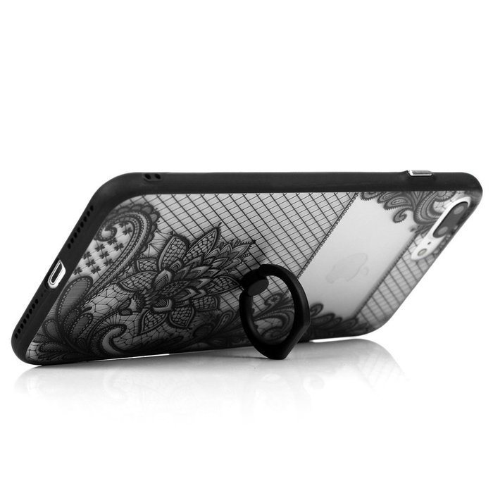iPhone 7 Plus Case (5.5 inch) - 360 Degree Rotating Ring Holder Kickstand Shockproof Soft TPU Skin Bumper Frame... N2